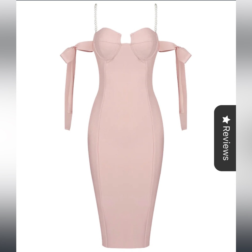 Catwalk Connection Tori Pink Midi Dress - Picture 3 of 5